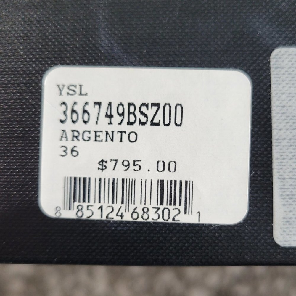 Saint Laurent Argento Silver Heels Size 36 - Picture 11 of 16